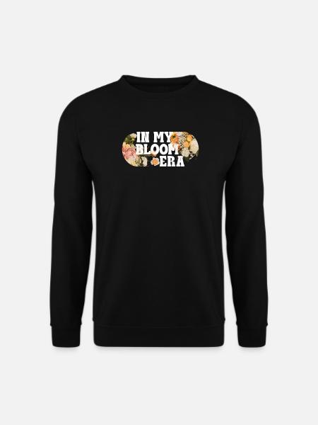 Bloom Era Vibes – Retro Floral Saying - Unisex Sweatshirt - black