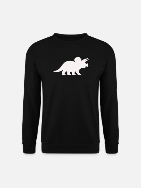 Triceratops Silhouette – Minimal Dino - Unisex Sweatshirt - black