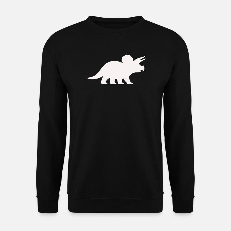 Triceratops Silhouette – Minimal Dino - Unisex Sweatshirt - black