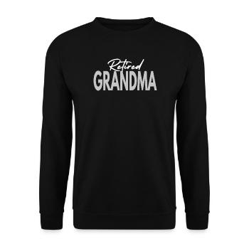 Oma im Ruhestand - Unisex Pullover - Schwarz - Vorne - Alina (178cm) & Michal (187cm)