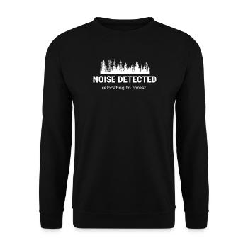Noise Detected – Relocating to Forest - Unisex Pullover - Schwarz - Vorne - Alina (178cm) & Michal (187cm)