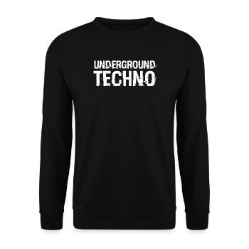 Typographie techno souterraine glitch - Sweat-shirt Unisexe - noir - Devant - Alina (178cm) & Michal (187cm)