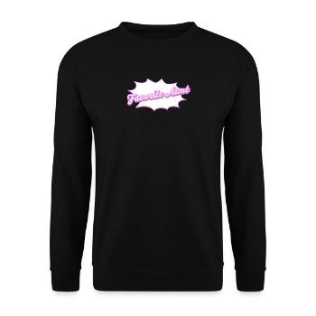 Favorite Aunt lettering for your favorite aunt - Unisex Sweatshirt - black - Front - Alina (178cm) & Michal (187cm)