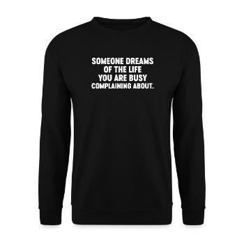 Positive Thinking Inspirational Motivational - Unisex Sweatshirt - black - Front - Alina (178cm) & Michal (187cm)