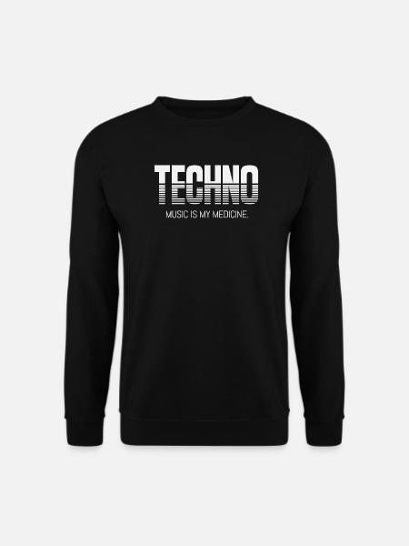 Techno Music is my medicine - Unisex Pullover - Schwarz