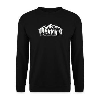 Not All Who Wander Are Lost - Unisex Pullover - Schwarz - Vorne - Alina (178cm) & Michal (187cm)