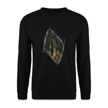 Wald - Unisex Pullover - Schwarz - Vorne - Alina (178cm) & Michal (187cm)