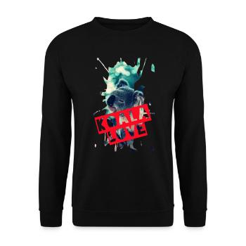 Koala bear - Unisex Sweatshirt - black - Front - Alina (178cm) & Michal (187cm)