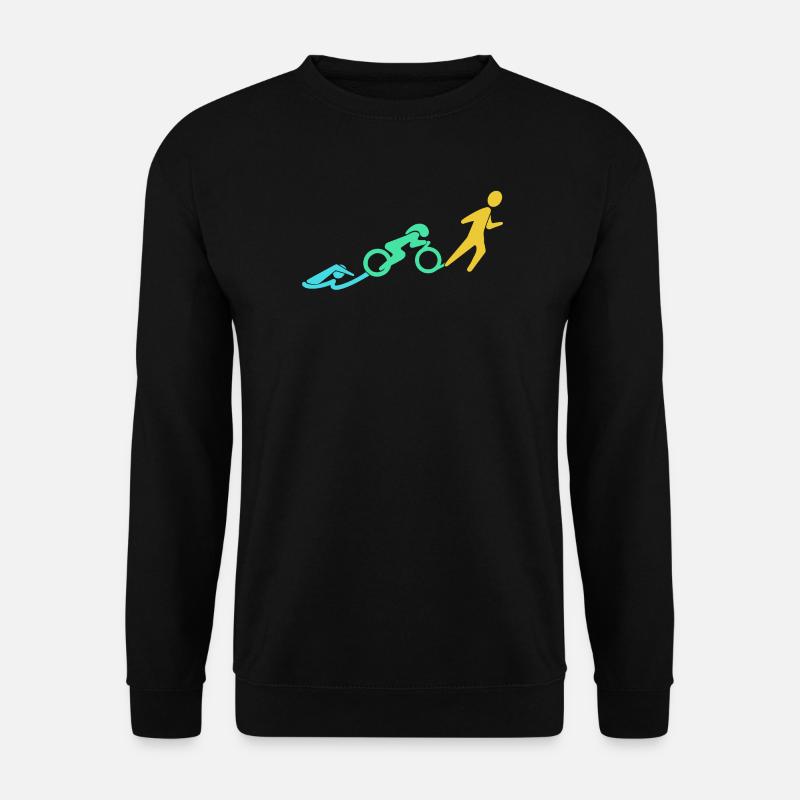 Bewegungsbogen Sprint-Rad-Lauf - Unisex Pullover - Schwarz