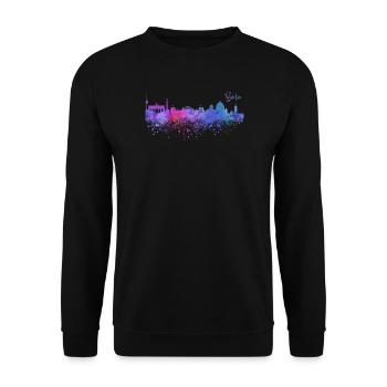 Berlin - Sweat-shirt Unisexe - noir - Devant - Alina (178cm) & Michal (187cm)