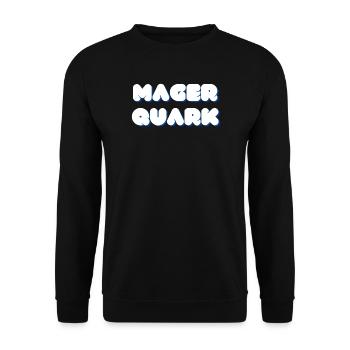 Magerquark Protein Bodybuilding Gym Lifestyle - Unisex Pullover - Schwarz - Vorne - Alina (178cm) & Michal (187cm)