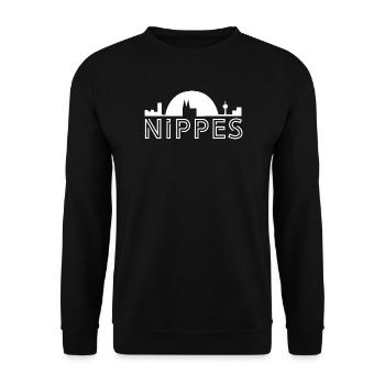 Köln Nippes Veedelstuff - T-Shirts & mehr - Unisex Pullover - Schwarz - Vorne - Alina (178cm) & Michal (187cm)