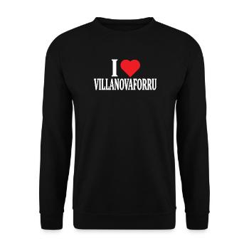 t-shirt J’adore Villanovaforru t-shirt Sardaigne - Sweat-shirt Unisexe - noir - Devant - Alina (178cm) & Michal (187cm)