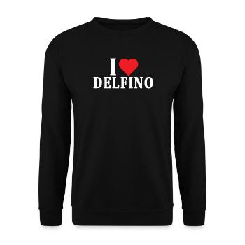 t-shirt I love Dolphin t-shirt gift idea - Unisex Sweatshirt - black - Front - Alina (178cm) & Michal (187cm)