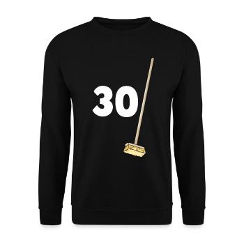 30 Balais Anniversaire 30 Ans - Sweat-shirt Unisexe - noir - Devant - Alina (178cm) & Michal (187cm)