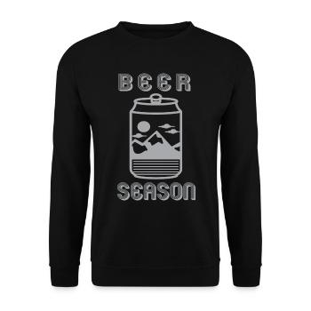 Beer Beer Drinker Party Alcohol Freshly Tapped - Unisex Sweatshirt - black - Front - Alina (178cm) & Michal (187cm)
