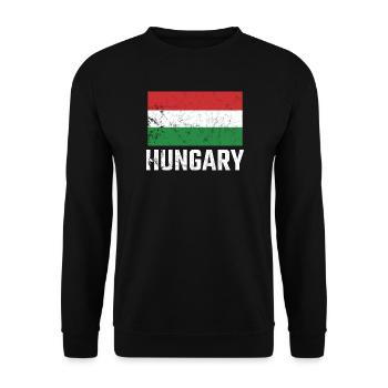 Hungary Hungary Flag Hungarian Pride Hungarian - Unisex Sweatshirt - black - Front - Alina (178cm) & Michal (187cm)