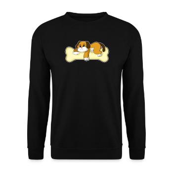 Os de chien - Sweat-shirt Unisexe - noir - Devant - Alina (178cm) & Michal (187cm)