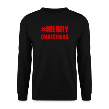 CHRISTMAS. HAPPY NEW YEAR. SAINT SYLVESTER. NEW YEAR. - Unisex Sweatshirt - black - Front - Alina (178cm) & Michal (187cm)