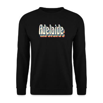 Adelaide T-Shirt Vintage Retro Geschenk T-Shirt - Unisex Pullover - Schwarz - Vorne - Alina (178cm) & Michal (187cm)