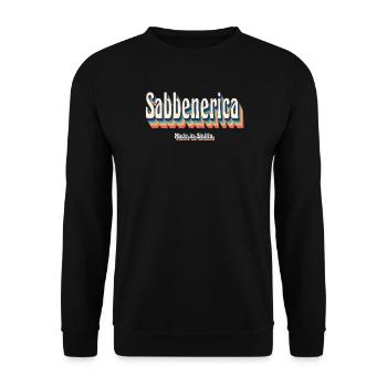 T-shirt Sicilia sabbenerica Salutation sicilienne - Sweat-shirt Unisexe - noir - Devant - Alina (178cm) & Michal (187cm)
