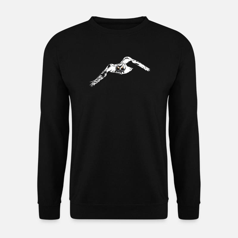 Uhu lineart - Unisex Pullover - Schwarz