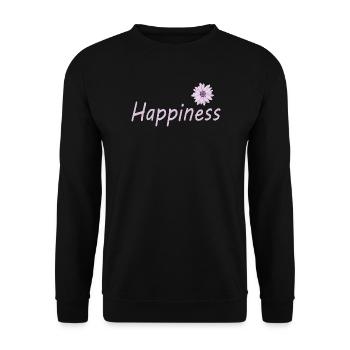 Happiness - Unisex Sweatshirt - black - Front - Alina (178cm) & Michal (187cm)