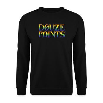 Douze Points Eurovision Song Contest - Unisex Pullover - Schwarz - Vorne - Alina (178cm) & Michal (187cm)