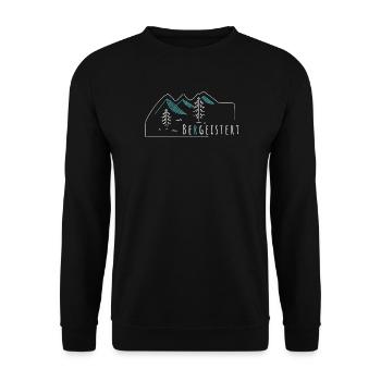 Bergeistert Berge Wandern Bergsport Alpin - Unisex Pullover - Schwarz - Vorne - Alina (178cm) & Michal (187cm)