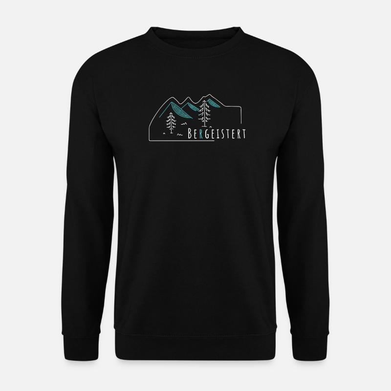 Bergeistert Berge Wandern Bergsport Alpin - Unisex Pullover - Schwarz