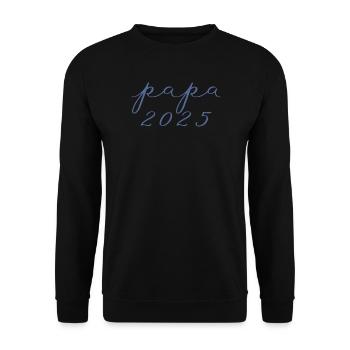 Dad Est.2025 Chemise-Chemise Papa - Sweat-shirt Unisexe - noir - Devant - Alina (178cm) & Michal (187cm)