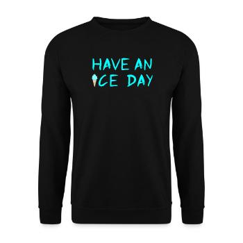 crème glacée crème glacée dictons sympas Fan d’été - Sweat-shirt Unisexe - noir - Devant - Alina (178cm) & Michal (187cm)
