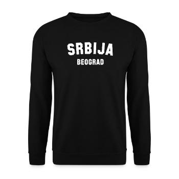 Belgrade Serbia Serbia - Unisex Sweatshirt - black - Front - Alina (178cm) & Michal (187cm)