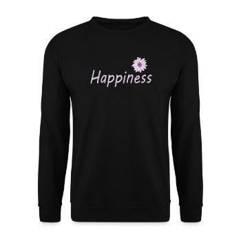 Happiness - Unisex Sweatshirt - black - Front - Alina (178cm) & Michal (187cm)