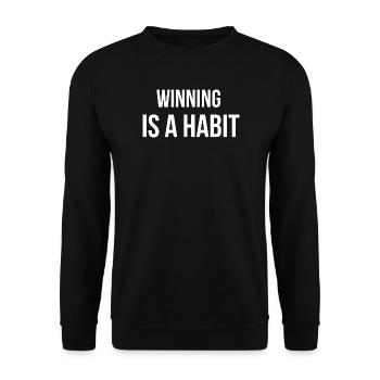 WINNING IS A HABIT. | Greyline Official - Unisex Sweatshirt - black - Front - Alina (178cm) & Michal (187cm)