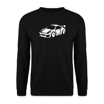 Sportauto Silhouette – Tuning Race Design - Unisex Pullover - Schwarz - Vorne - Alina (178cm) & Michal (187cm)