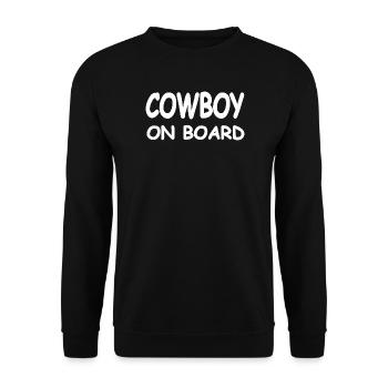Cow-boy - Sweat-shirt Unisexe - noir - Devant - Alina (178cm) & Michal (187cm)