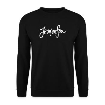 Je m'en fou French Quote - Unisex Pullover - Schwarz - Vorne - Alina (178cm) & Michal (187cm)