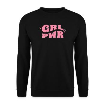 GRL PWR Feminine Style - Unisex Sweatshirt - black - Front - Alina (178cm) & Michal (187cm)