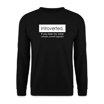 introvert - Unisex Sweatshirt - black - Front - Alina (178cm) & Michal (187cm)