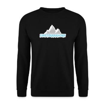 Geschenk für Finsteraarhorn - Unisex Pullover - Schwarz - Vorne - Alina (178cm) & Michal (187cm)