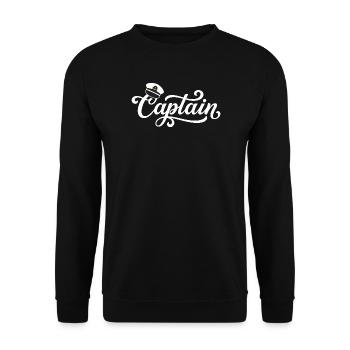 Captain Cap Sailing - Unisex Sweatshirt - black - Front - Alina (178cm) & Michal (187cm)