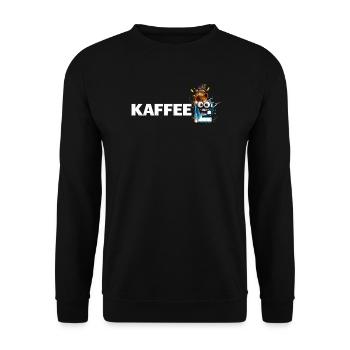 Coffee Mascot Splash - Unisex Sweatshirt - black - Front - Alina (178cm) & Michal (187cm)