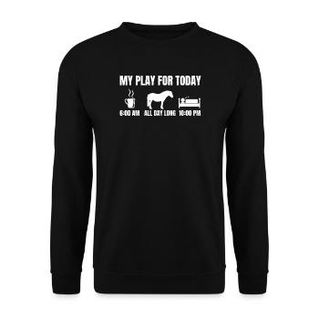 Riding plan - Unisex Sweatshirt - black - Front - Alina (178cm) & Michal (187cm)
