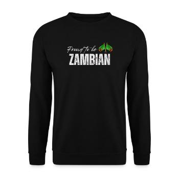 Zambian proud, I love Zambia - Unisex Sweatshirt - black - Front - Alina (178cm) & Michal (187cm)