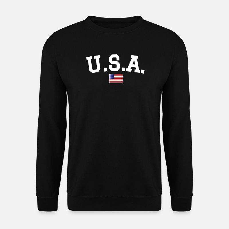 Drapeau américain Blanc - Sweat-shirt Unisexe - noir