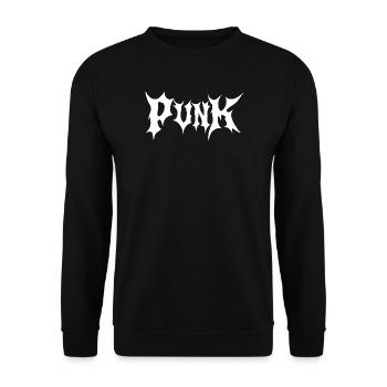 Punk-Gothic-Logo - Unisex Pullover - Schwarz - Vorne - Alina (178cm) & Michal (187cm)