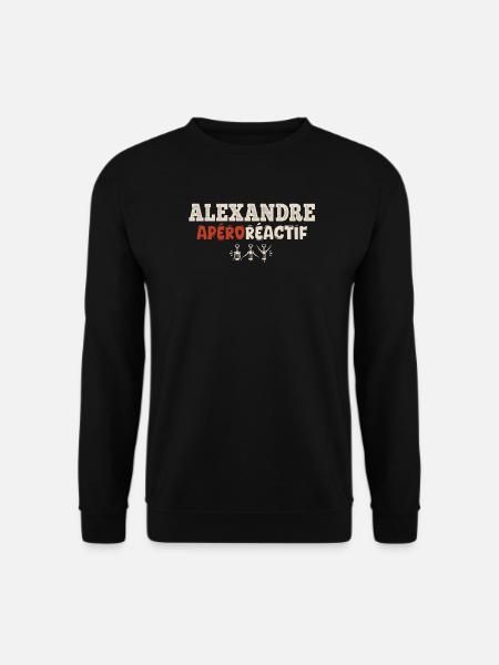 Alexandre Apéroréactif – Humorgeschenk - Unisex Pullover - Schwarz