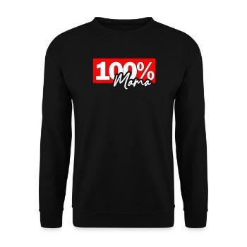 100% Mama Mutterschaft Pride - Unisex Pullover - Schwarz - Vorne - Alina (178cm) & Michal (187cm)