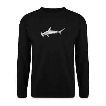 Tiburon martillon - Hammerhead shark - Requin - Unisex Sweatshirt - black - Front - Alina (178cm) & Michal (187cm)